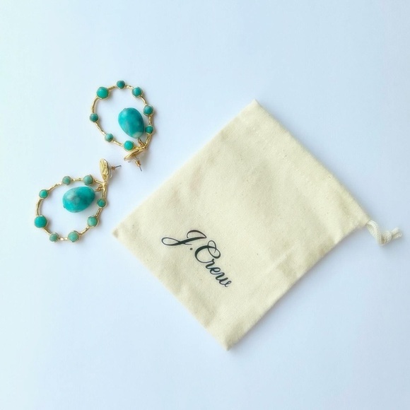 J. CREW SEMI-PRECIOUS STONE STATEMENT EARRINGS - Picture 1 of 3